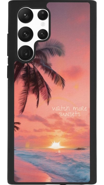 Coque Samsung Galaxy S22 Ultra - Silicone rigide noir Watch more sunsets Summer 2026