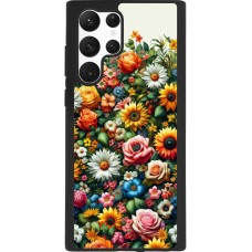 Coque Samsung Galaxy S22 Ultra - Silicone rigide noir Summer Floral Pattern