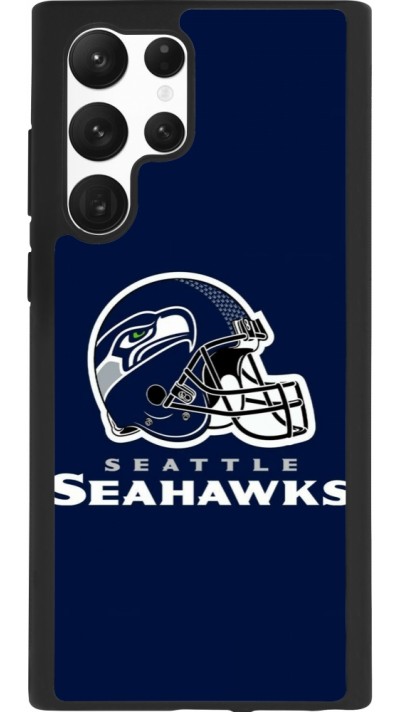 Coque Samsung Galaxy S22 Ultra - Silicone rigide noir Super Bowl 26 Seattle 3