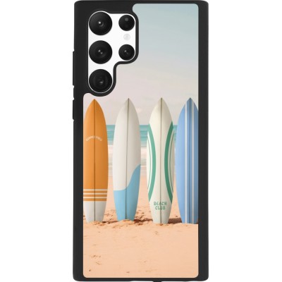 Coque Samsung Galaxy S22 Ultra - Silicone rigide noir Summer surfboard 2025