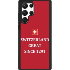 Coque Samsung Galaxy S22 Ultra - Silicone rigide noir Switzerland Great Since 1291