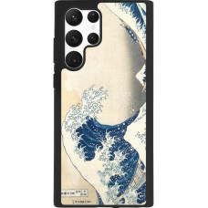 Coque Samsung Galaxy S22 Ultra - Silicone rigide noir Tableau art - La Grande Vague de Kanagawa - Hokusai