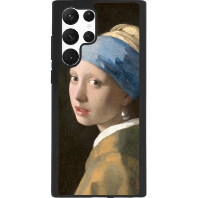 Samsung Galaxy S22 Ultra Case Hülle - Silikon schwarz Kunstbild - Das Mädchen mit dem Perlenohrring - Jan Vermeer