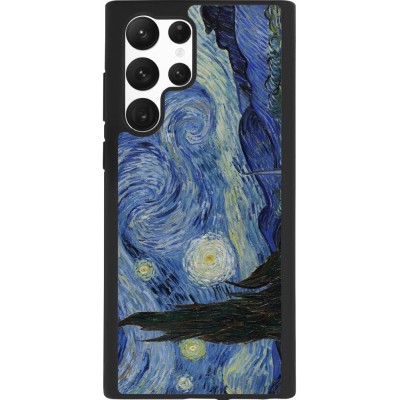 Samsung Galaxy S22 Ultra Case Hülle - Silikon schwarz Kunstbild - Sternennacht - Van Gogh