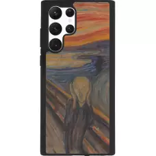Samsung Galaxy S22 Ultra Case Hülle - Silikon schwarz Kunstbild - Der Schrei - Edvard Munch