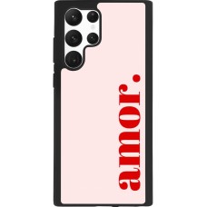 Coque Samsung Galaxy S22 Ultra - Silicone rigide noir Valentine 2024 amor