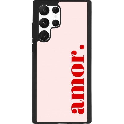 Samsung Galaxy S22 Ultra Case Hülle - Silikon schwarz Valentine 2024 amor