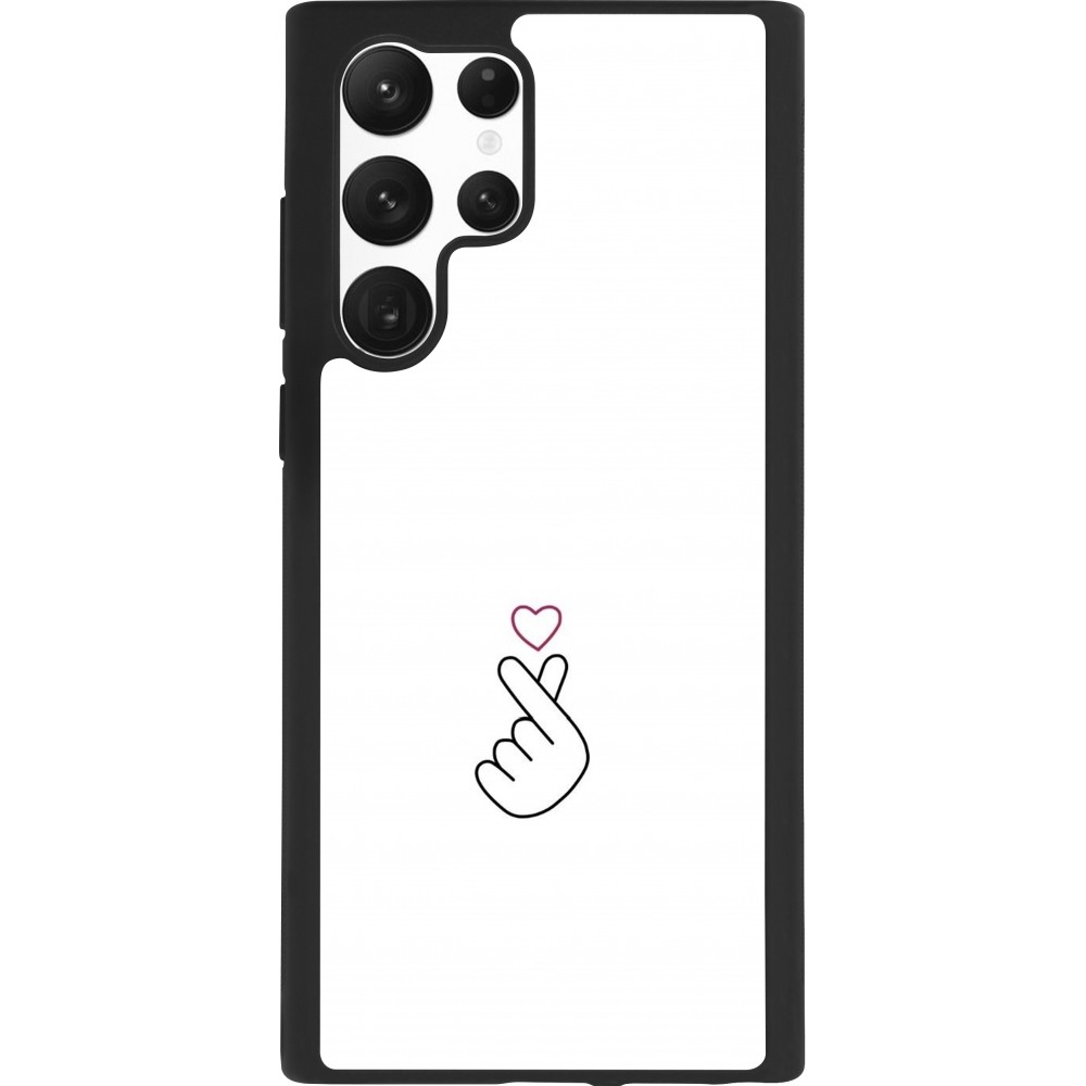 Samsung Galaxy S22 Ultra Case Hülle - Silikon schwarz Valentine 2024 heart by Millennials
