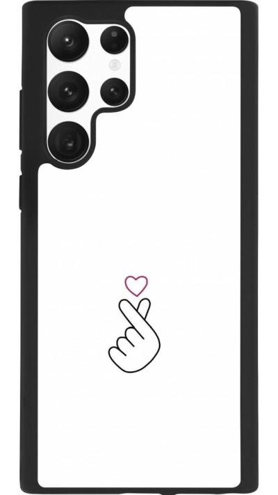 Coque Samsung Galaxy S22 Ultra - Silicone rigide noir Valentine 2024 heart by Millennials