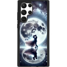 Coque Samsung Galaxy S22 Ultra - Silicone rigide noir Valentine 2024 Love under the moon