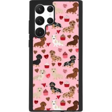 Samsung Galaxy S22 Ultra Case Hülle - Silikon schwarz Valentine 2024 puppy love