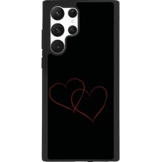 Samsung Galaxy S22 Ultra Case Hülle - Silikon schwarz Valentine 2023 attached heart