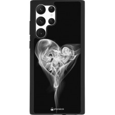 Coque Samsung Galaxy S22 Ultra - Silicone rigide noir Valentine 2022 Black Smoke