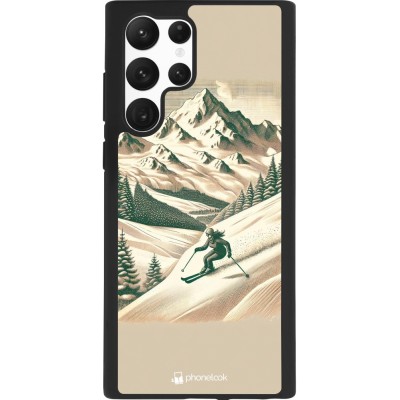 Samsung Galaxy S22 Ultra Case Hülle - Silikon schwarz Vintage Skiberg