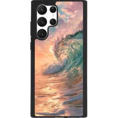 Samsung Galaxy S22 Ultra Case Hülle - Silikon schwarz Wave Sunset