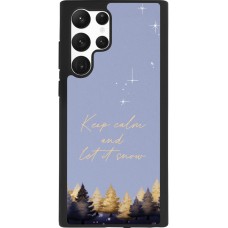 Coque Samsung Galaxy S22 Ultra - Silicone rigide noir Winter 25 Winter illustration of trees