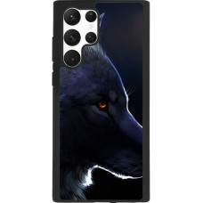 Coque Samsung Galaxy S22 Ultra - Silicone rigide noir Wolf Shape