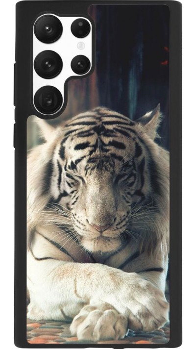 Hülle Samsung Galaxy S22 Ultra - Silikon schwarz Zen Tiger