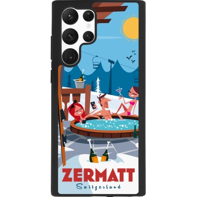 Samsung Galaxy S22 Ultra Case Hülle - Silikon schwarz Zermatt Mountain Jacuzzi