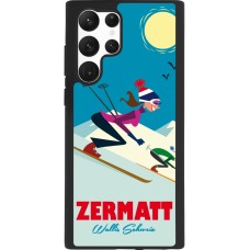 Samsung Galaxy S22 Ultra Case Hülle - Silikon schwarz Zermatt Ski Downhill
