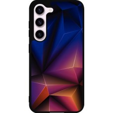 Coque Samsung Galaxy S23 - Silicone rigide noir Abstract Triangles 