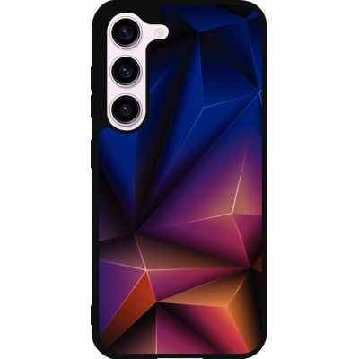 Coque Samsung Galaxy S23 - Silicone rigide noir Abstract Triangles 