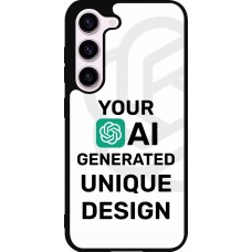 Samsung Galaxy S23 Case Hülle - Silikon schwarz 100% einzigartig erstellt dank Deiner Kreativität und künstlicher Intelligenz (KI)