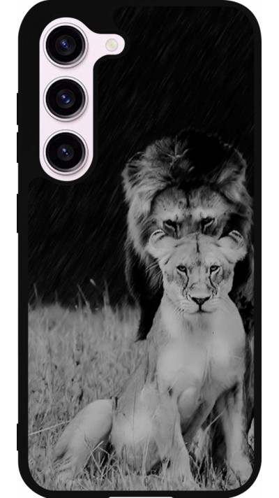 Samsung Galaxy S23 Case Hülle - Silikon schwarz Angry lions