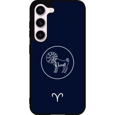 Coque Samsung Galaxy S23 - Silicone rigide noir Astrologie Bélier