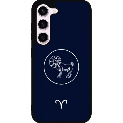 Coque Samsung Galaxy S23 - Silicone rigide noir Astrologie Bélier