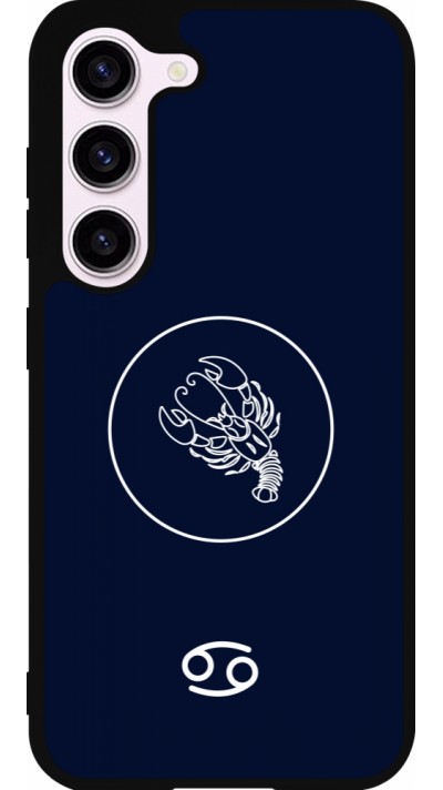 Coque Samsung Galaxy S23 - Silicone rigide noir Astrologie Cancer