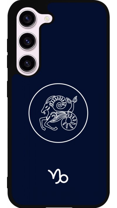 Coque Samsung Galaxy S23 - Silicone rigide noir Astrologie Capricorne