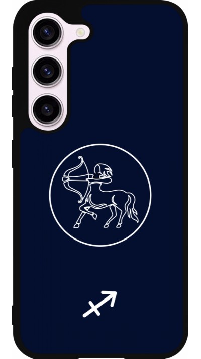 Coque Samsung Galaxy S23 - Silicone rigide noir Astrologie Sagittaire
