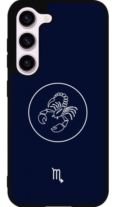 Coque Samsung Galaxy S23 - Silicone rigide noir Astrologie Scorpion