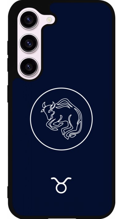 Coque Samsung Galaxy S23 - Silicone rigide noir Astrologie Taureau