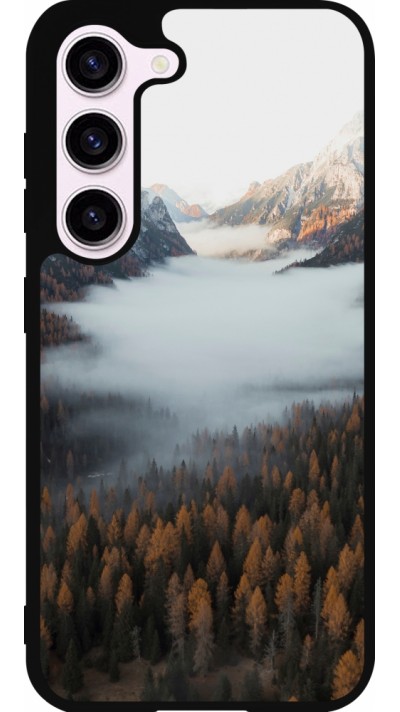 Samsung Galaxy S23 Case Hülle - Silikon schwarz Autumn 22 forest lanscape