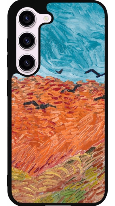 Samsung Galaxy S23 Case Hülle - Silikon schwarz Autumn 22 Van Gogh style