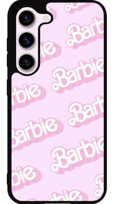 Samsung Galaxy S23 Case Hülle - Silikon schwarz Barbie light pink pattern
