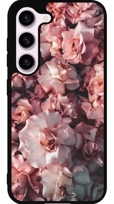 Samsung Galaxy S23 Case Hülle - Silikon schwarz Beautiful Roses