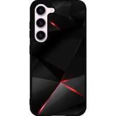 Coque Samsung Galaxy S23 - Silicone rigide noir Black Red Lines