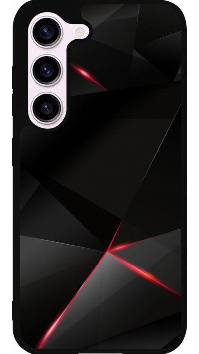 Samsung Galaxy S23 Case Hülle - Silikon schwarz Black Red Lines