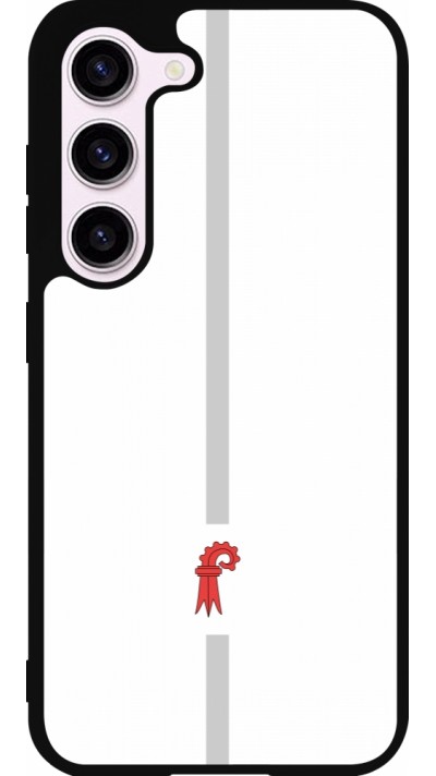 Samsung Galaxy S23 Case Hülle - Silikon schwarz Kanton BL weiss