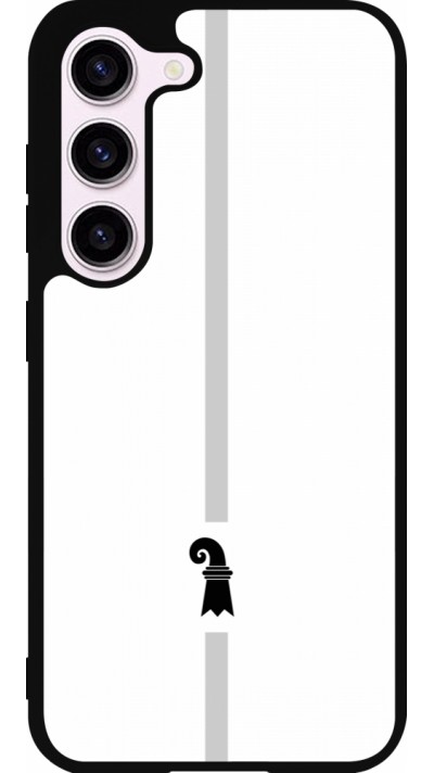 Samsung Galaxy S23 Case Hülle - Silikon schwarz Kanton BS weiss