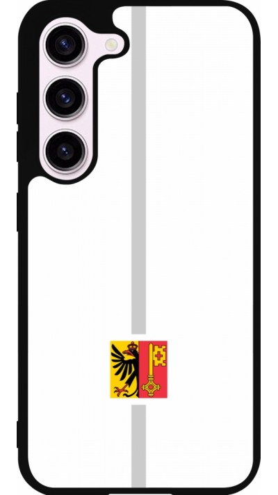 Samsung Galaxy S23 Case Hülle - Silikon schwarz Kanton GE weiss