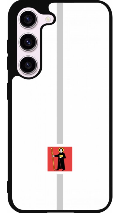 Samsung Galaxy S23 Case Hülle - Silikon schwarz Kanton GL weiss