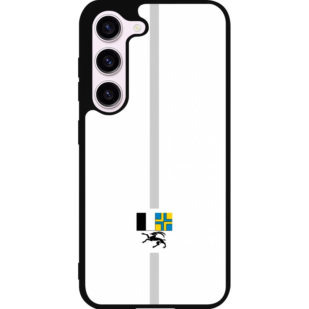 Samsung Galaxy S23 Case Hülle - Silikon schwarz Kanton GR weiss