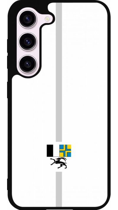 Samsung Galaxy S23 Case Hülle - Silikon schwarz Kanton GR weiss