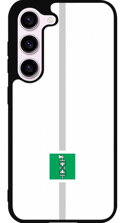 Samsung Galaxy S23 Case Hülle - Silikon schwarz Kanton SG weiss