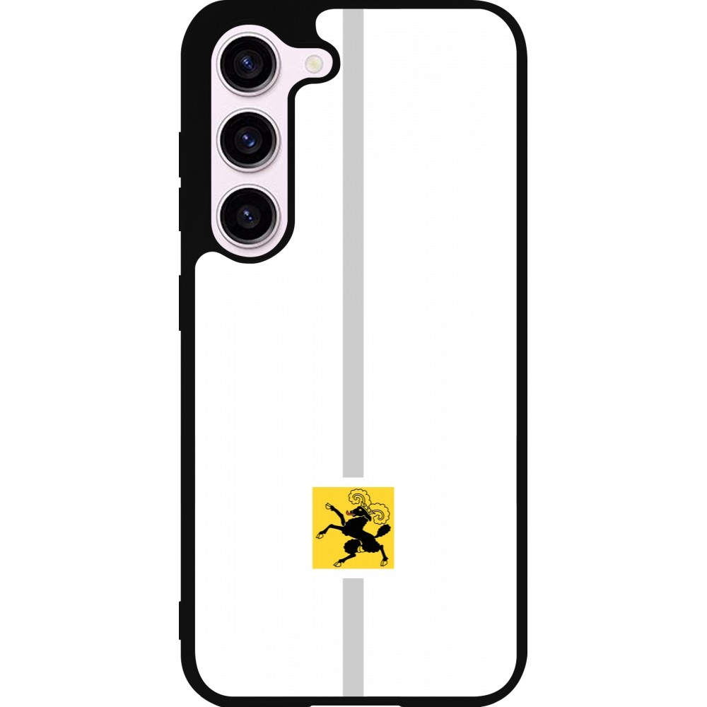 Samsung Galaxy S23 Case Hülle - Silikon schwarz Kanton SH weiss
