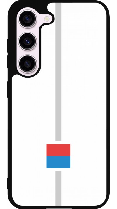 Samsung Galaxy S23 Case Hülle - Silikon schwarz Kanton TI weiss